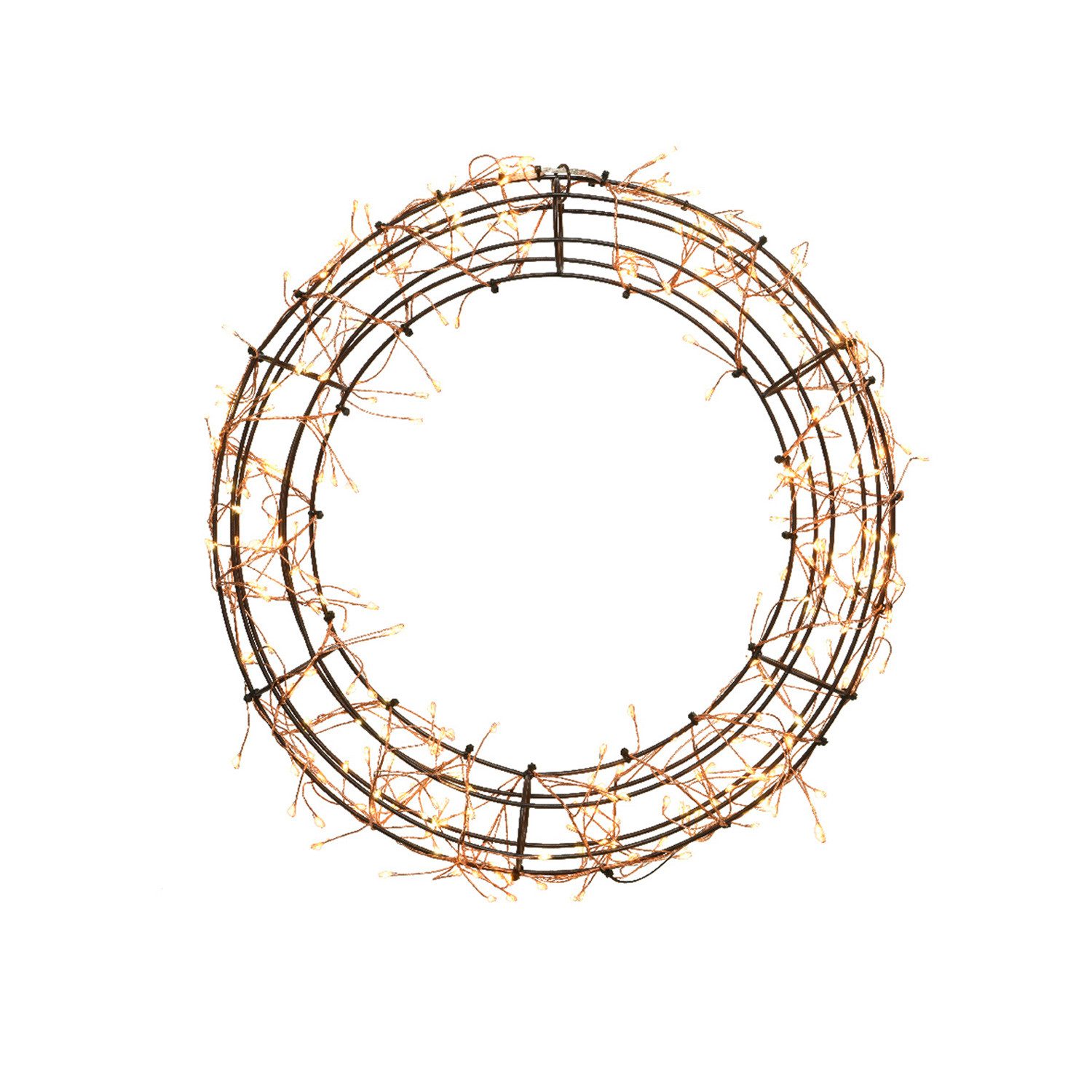Dekokranz LED Lichtkranz Türkranz Weihnachtskranz Leuchtkranz 38cm outdoor