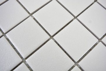 Mosani Mosaikfliesen Keramik Mosaik altweiß RUTSCHEMMEND Fliesenspiegel Küche Bad