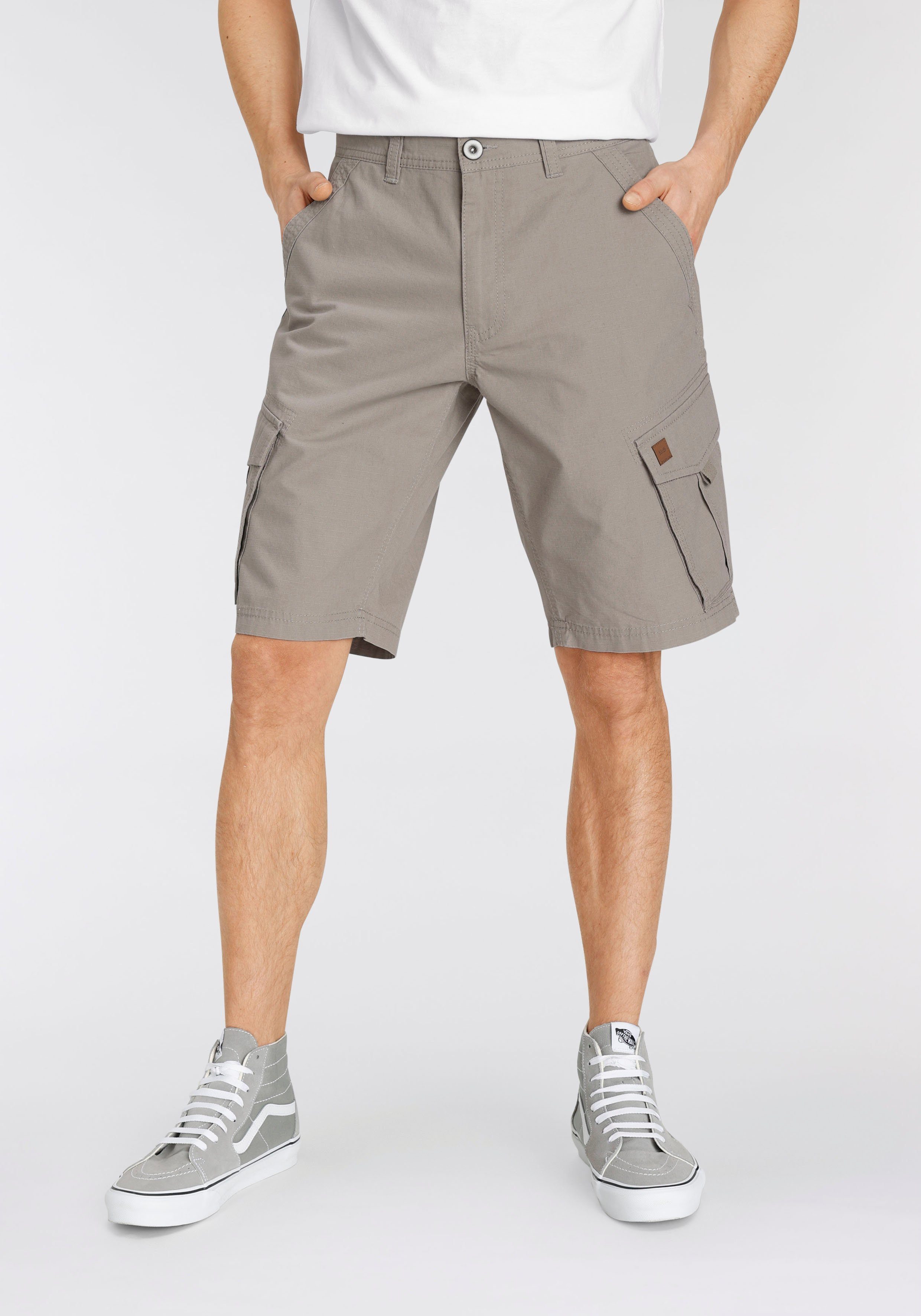 AJC Cargoshorts aus strukturiertem Web beige