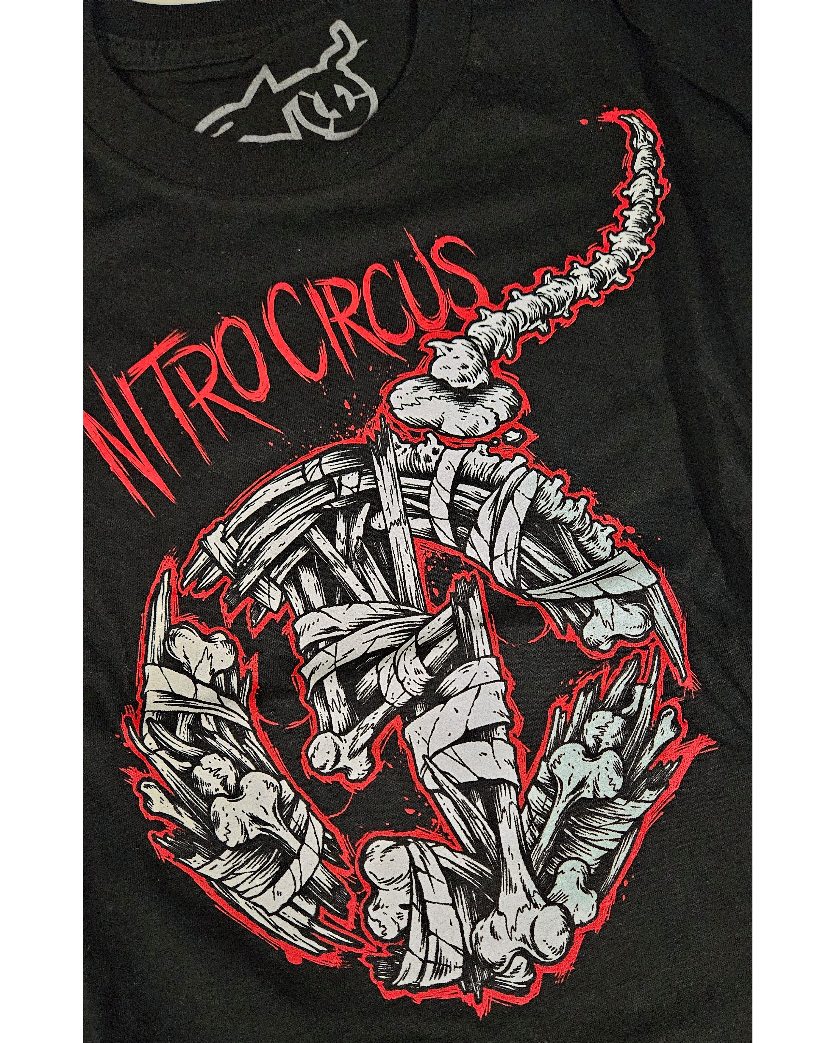 Alpinestars T-Shirt Herren Nitro Circus 100% Baumwolle Motocross Biker schwarz, Gr. S, L auch nach vielen Waschungen formstabil