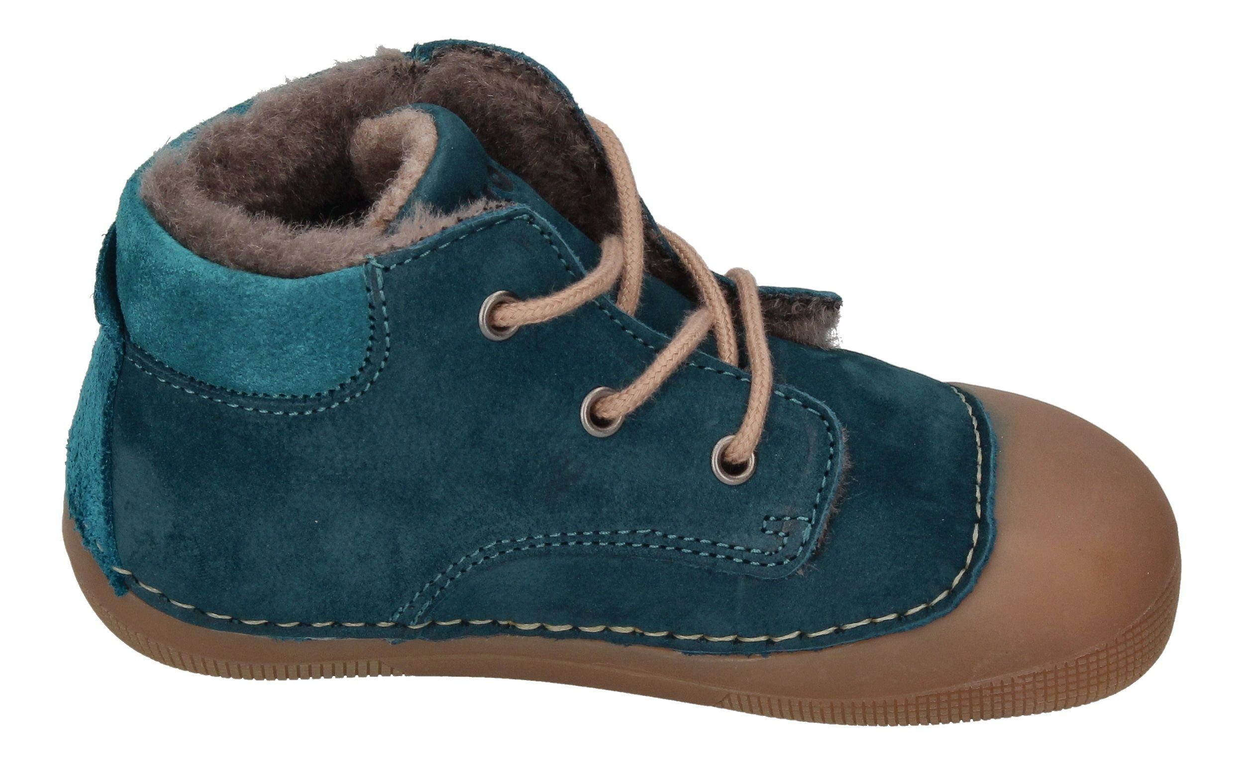 BIO KOEL LAMBSWOOL NUBUK AVA Turquoise Lauflernschuh