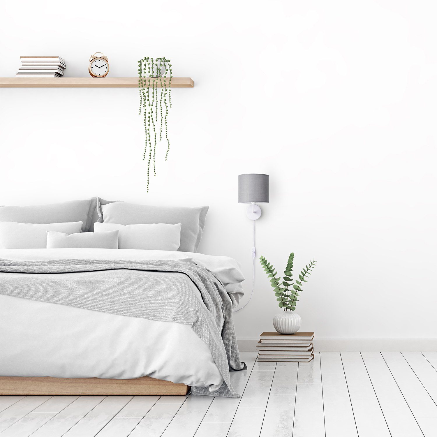 Paco Home Wandleuchte Uni Color, ohne Leuchtmittel, Wandlampe Schalter Flur günstig online kaufen