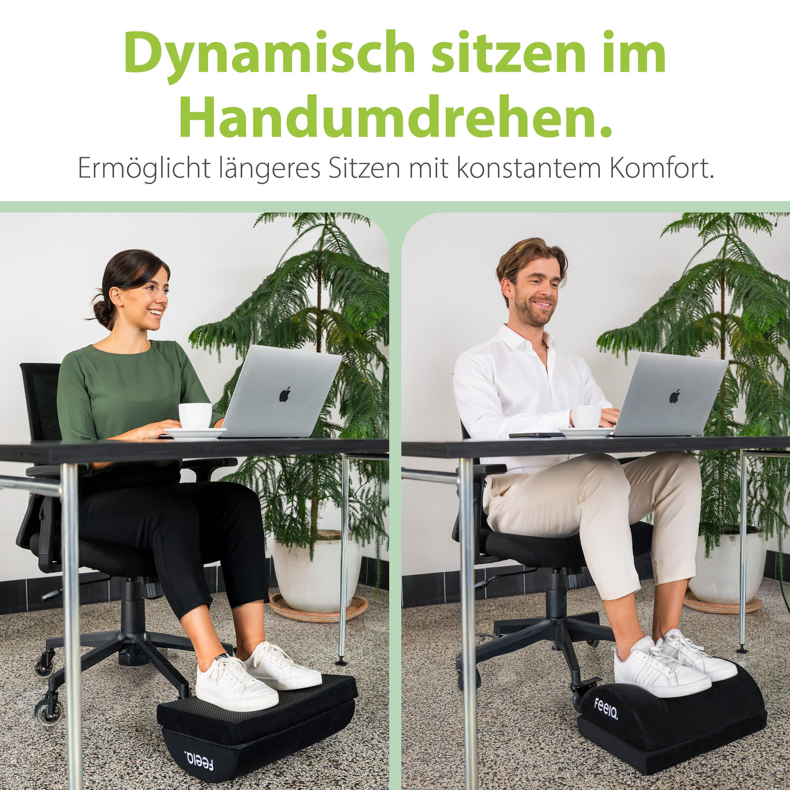 feela Fußstütze Ergonomische Fußstütze – entlastet Beine & Rücken, ideal fürs Büro, Entlastet Rücken & Beine – ideal fürs Büro & Homeoffice