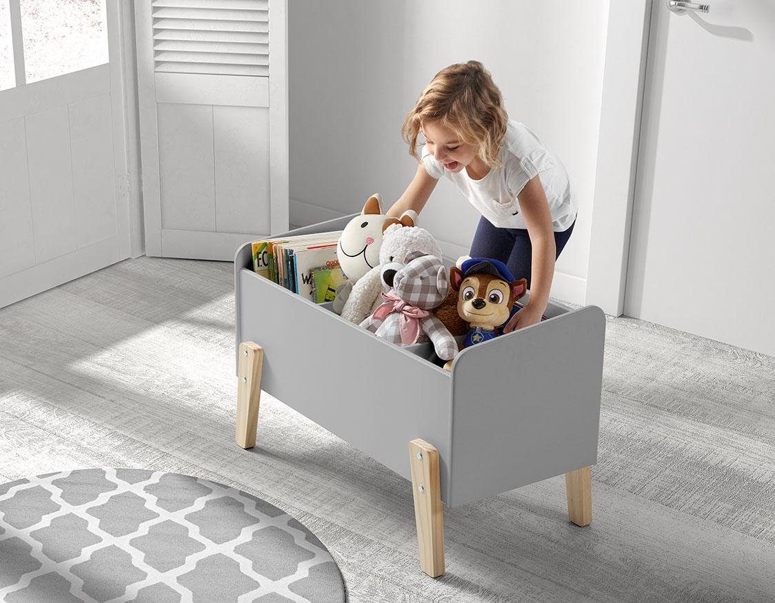Vipack Spielzeugtruhe Kiddy (Made in Europe), MDF-Oberfläche