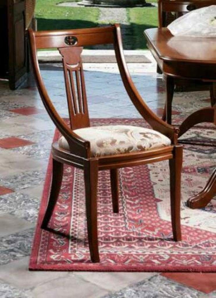 JVmoebel Esszimmerstuhl, Stuhl Set Klassische Sitz Polster Garnitur Designer Stühle Lehn 4x Holz Barock
