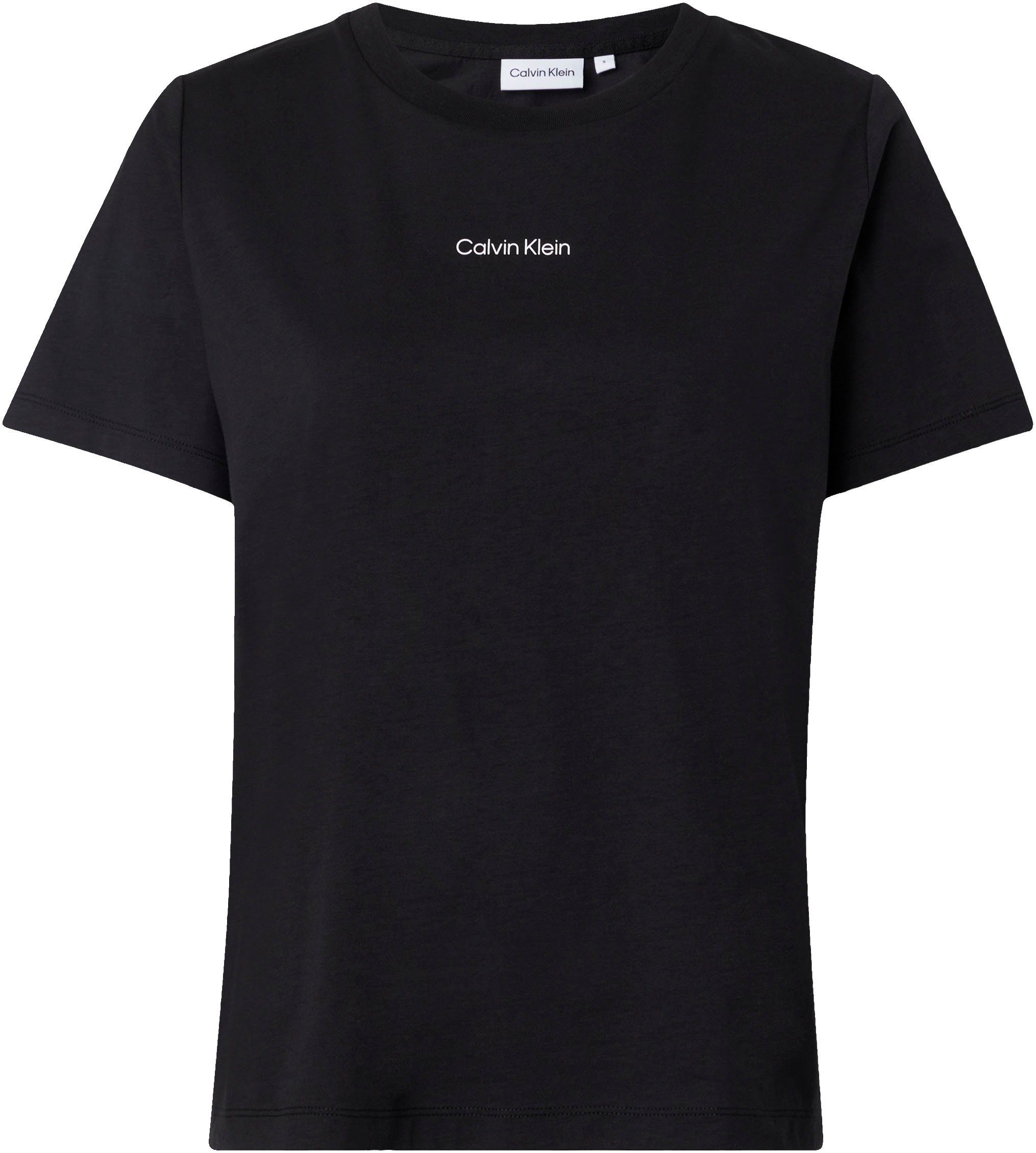 Klein reiner T-SHIRT LOGO T-Shirt Ck-Black Calvin aus MICRO Baumwolle