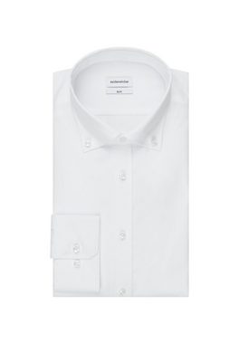 seidensticker Businesshemd Slim Slim Langarm Button-Down-Kragen Uni