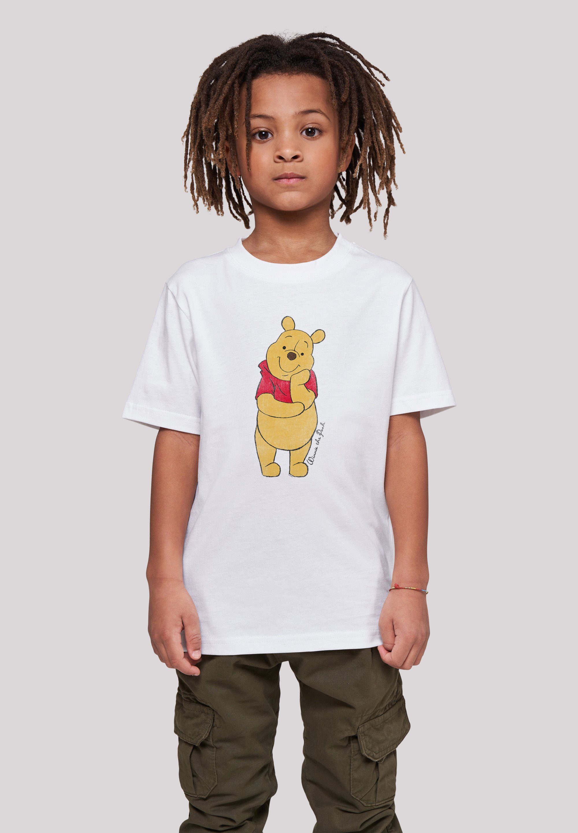 The Disney Unisex T-Shirt Winnie F4NT4STIC weiß Kinder,Premium Merch,Jungen,Mädchen,Bedruckt Pooh Classic