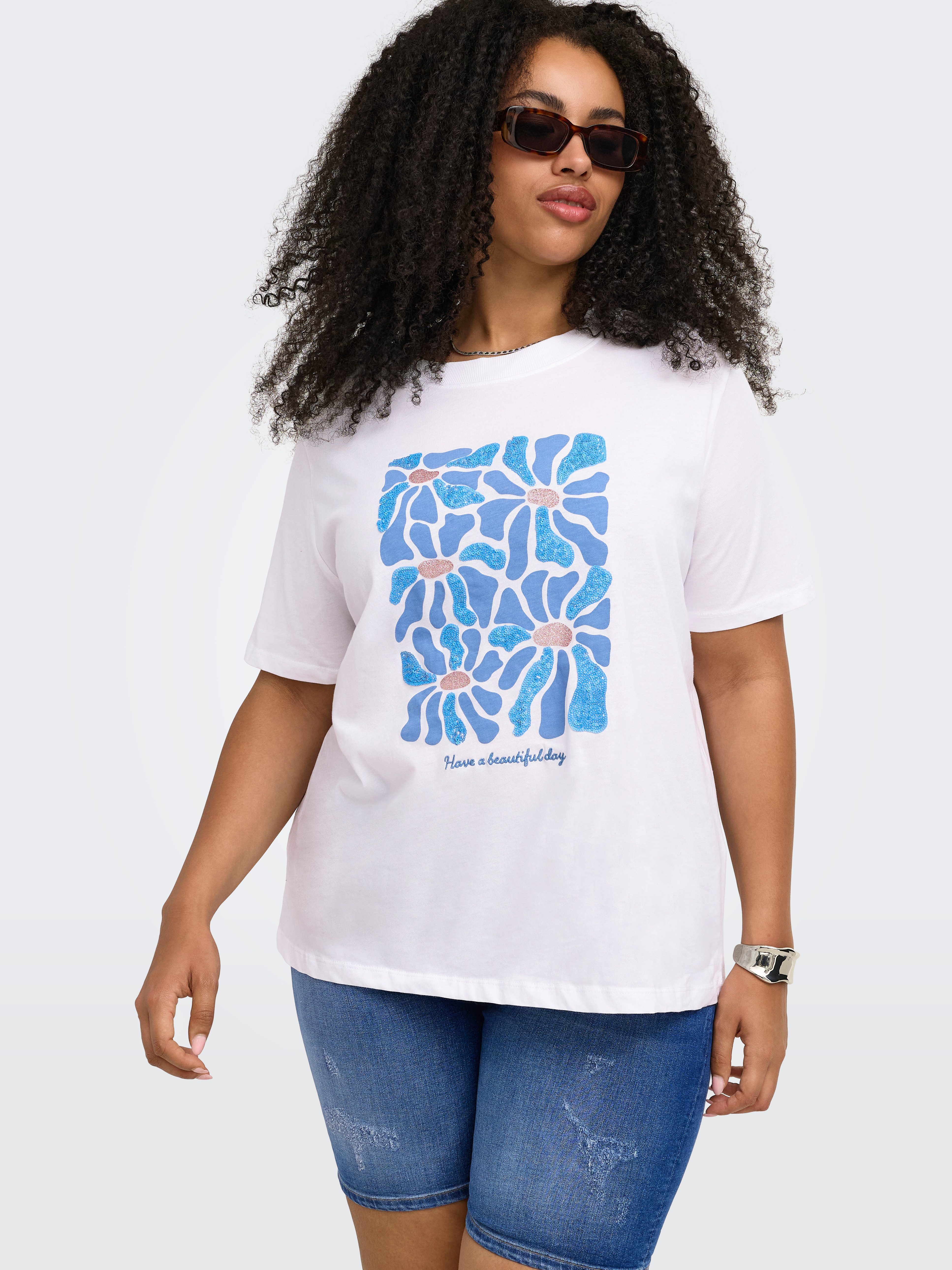 ONLY CARMAKOMA Rundhalsshirt CARALBERTE LIFE S/S BOXY TEE JRS – Bild 3 von 5