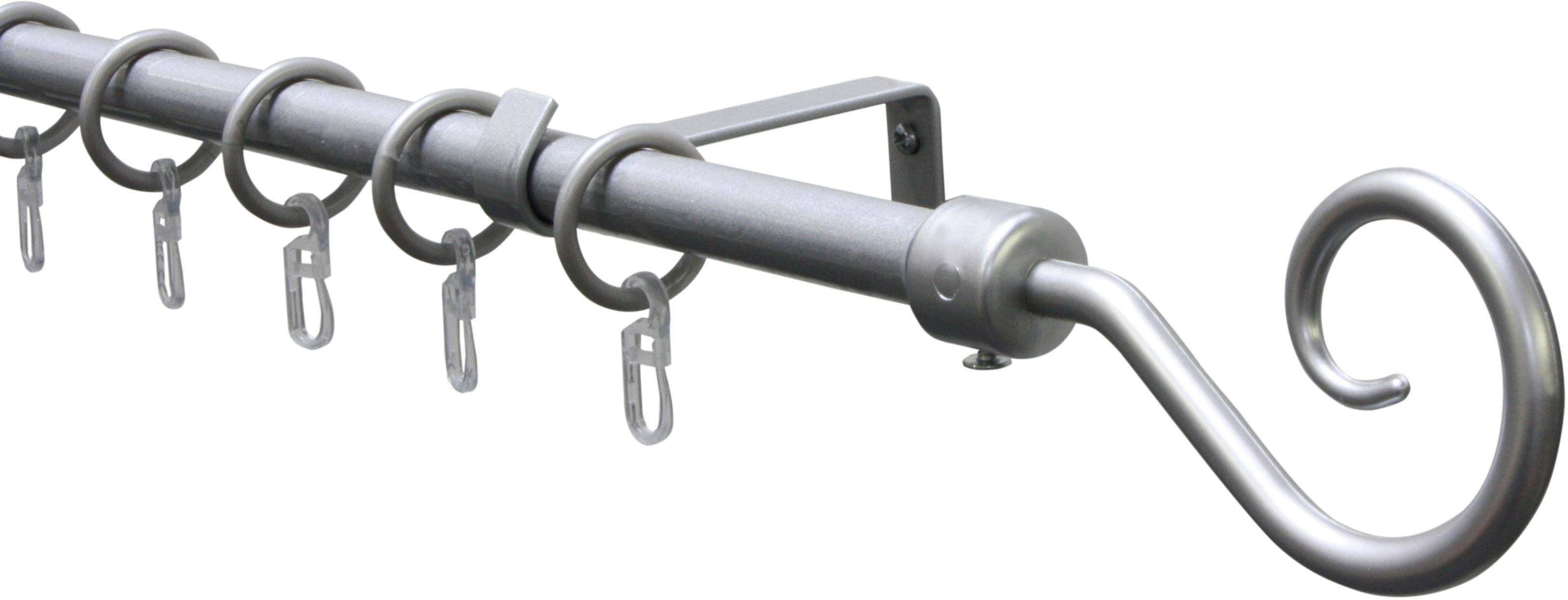 GARDINIA Gardinenstange Set Metall, 1-läufig, ausziehbar, verschraubt, Alum günstig online kaufen