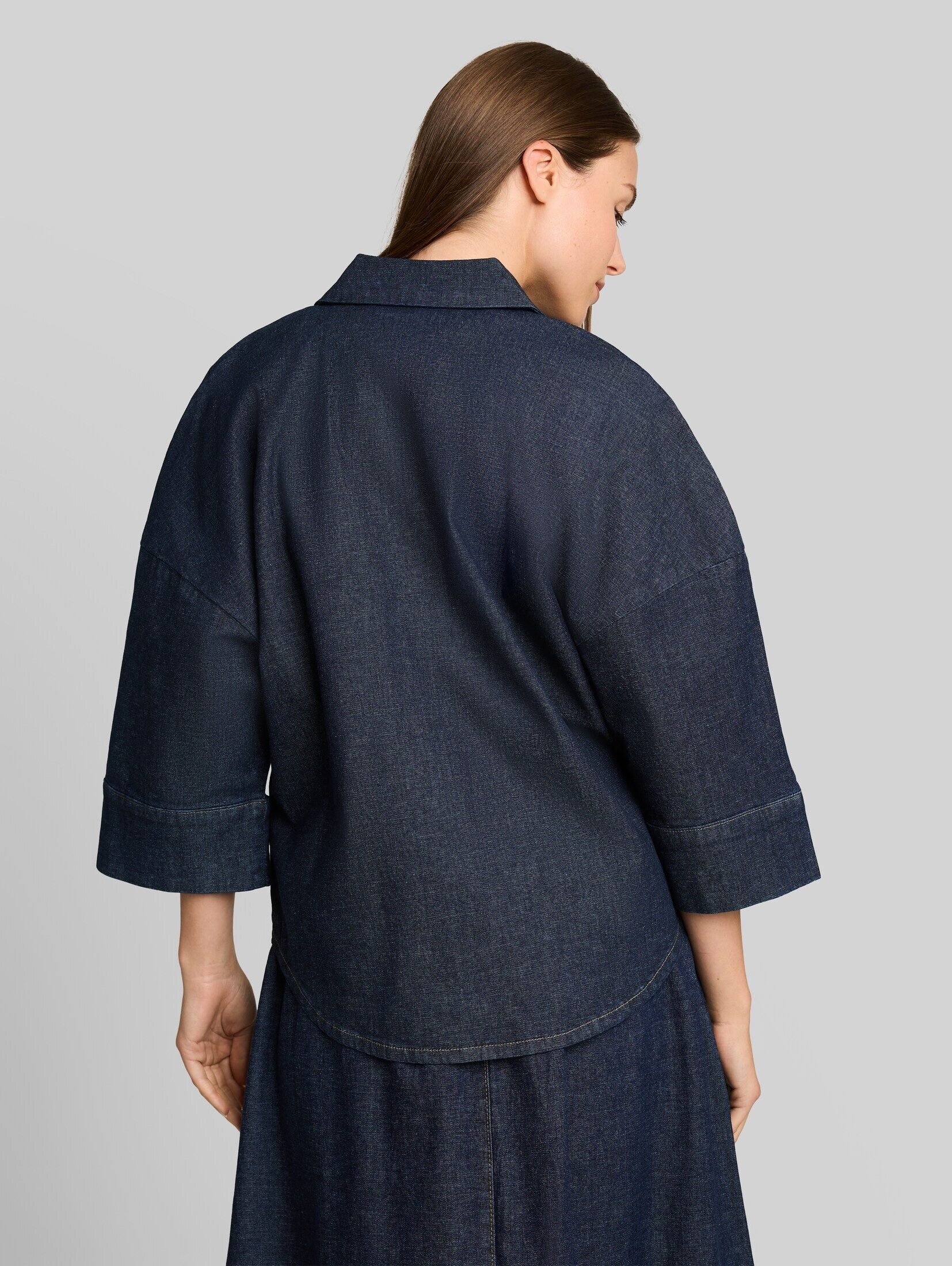 TOM TAILOR Langarmbluse Blusen & Shirts Oversize Jeansbluse mit V-Ausschnitt
