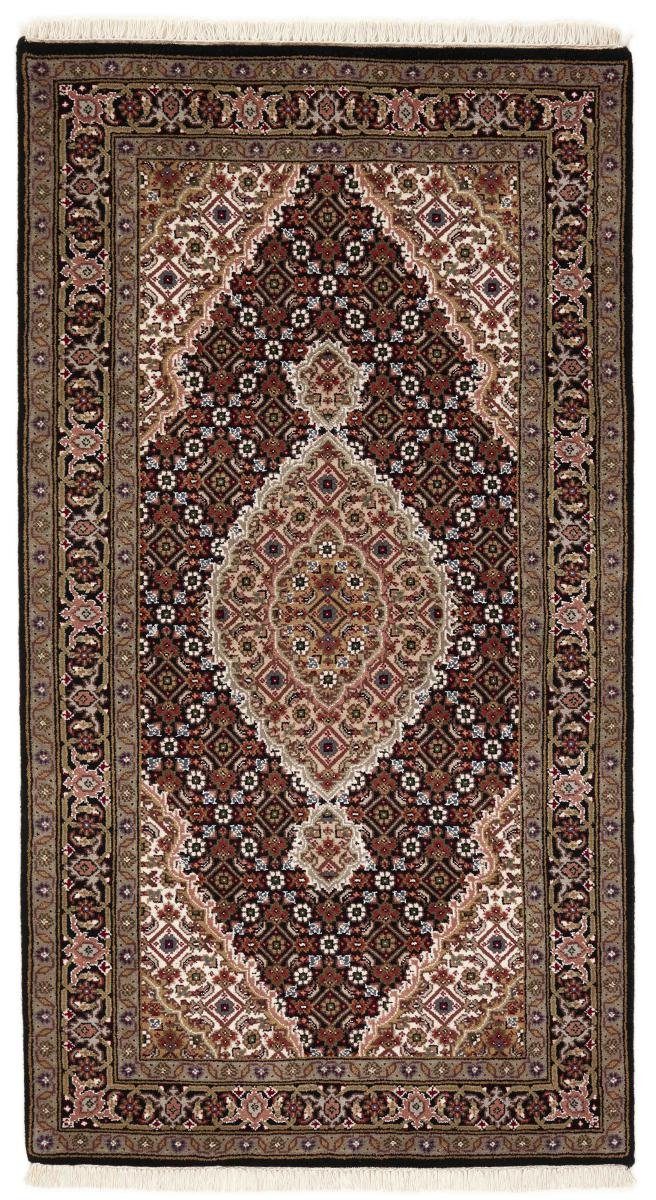 Orientteppich Indo Täbriz 91x168 Handgeknüpfter Orientteppich Läufer, Nain Trading, rechteckig, Höhe: 12 mm