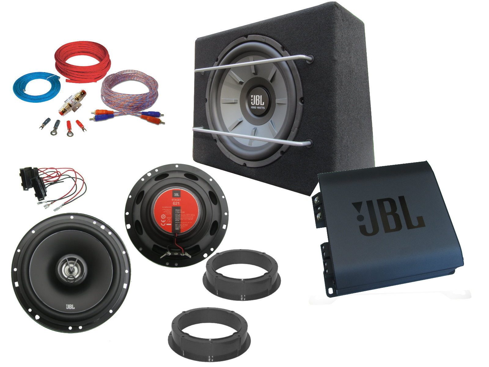 DSX JBL Set für VW UP ! 11 - 21 Lautsprecher Сабуферы Verstärker Kabel Auto-Lautsprecher