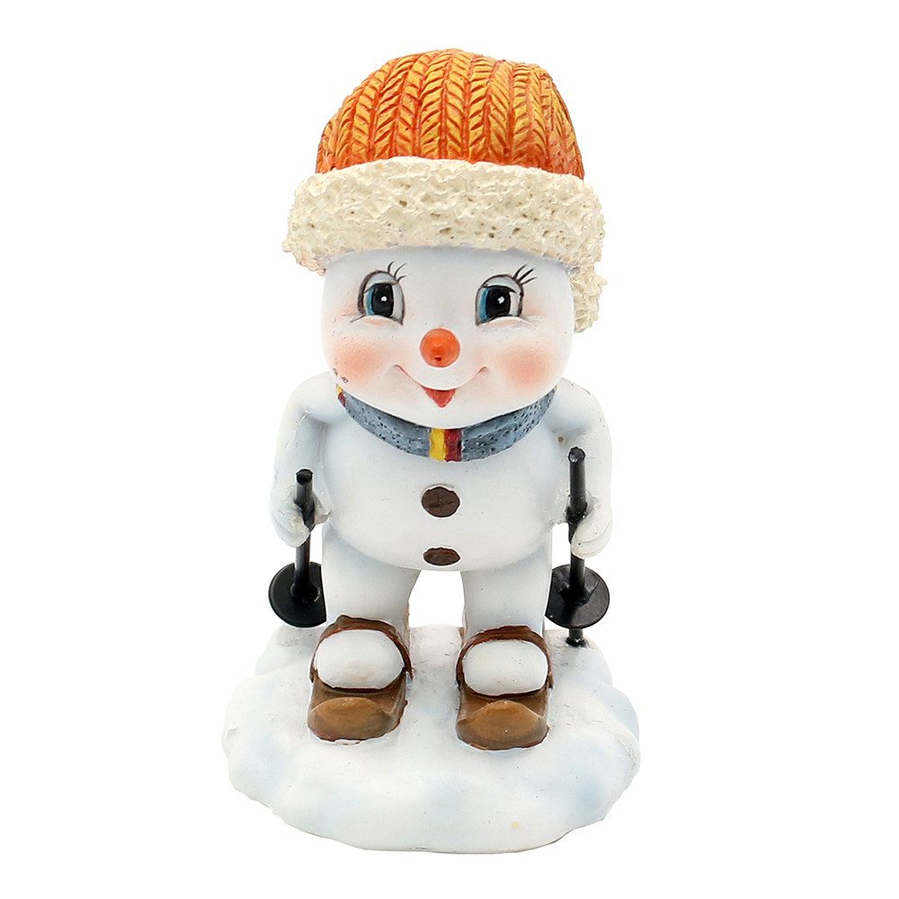 Dekohelden24 Dekofigur Schneekinder in verschiedenen Varianten, 3er Set, detailreiche Figuren, winterliche Accessoires – Bild 5 von 5