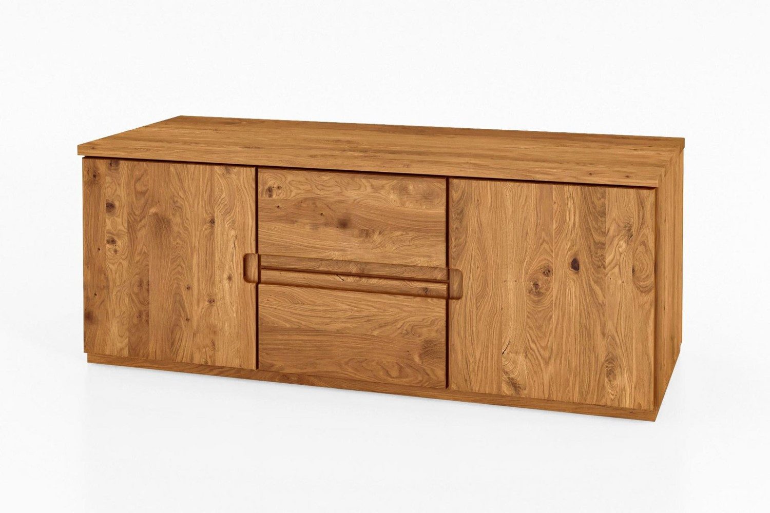 Sideboard Kommode Bento Wildeiche 111x45x44cm mit 2 Türen und 2 Schubladen