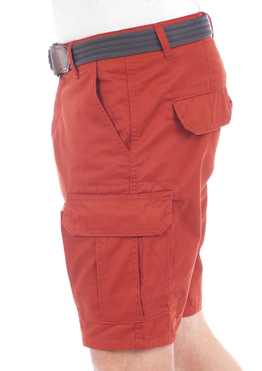 riverso Cargoshorts Herren Shorts RIVJakob Regular Fit Bermudashorts mit Gürtel