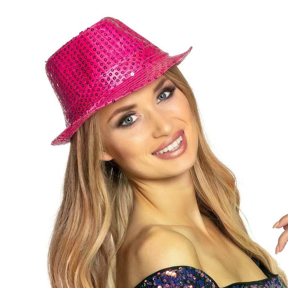 Boland Kostüm Pailletten-Hut glitzernd Popstar Hut Auswahl für Karneval Dis günstig online kaufen