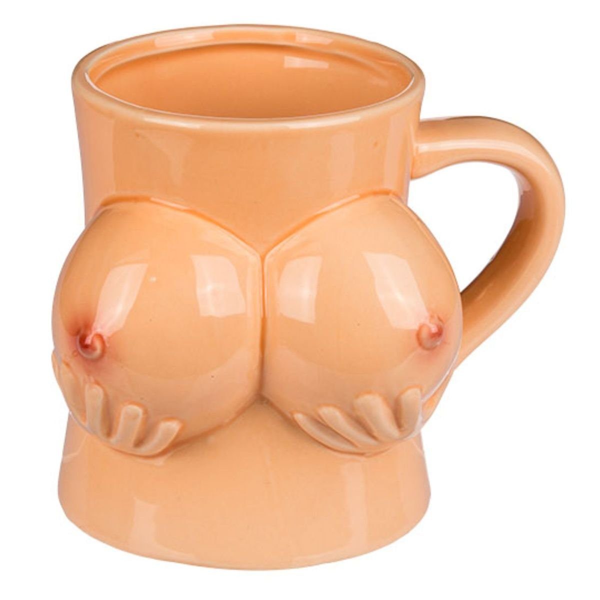 Marabellas Shop Tasse Brüste Tasse Boob Mug für Kaffee oder Tee Becher als Geschenk Fun, Steingut