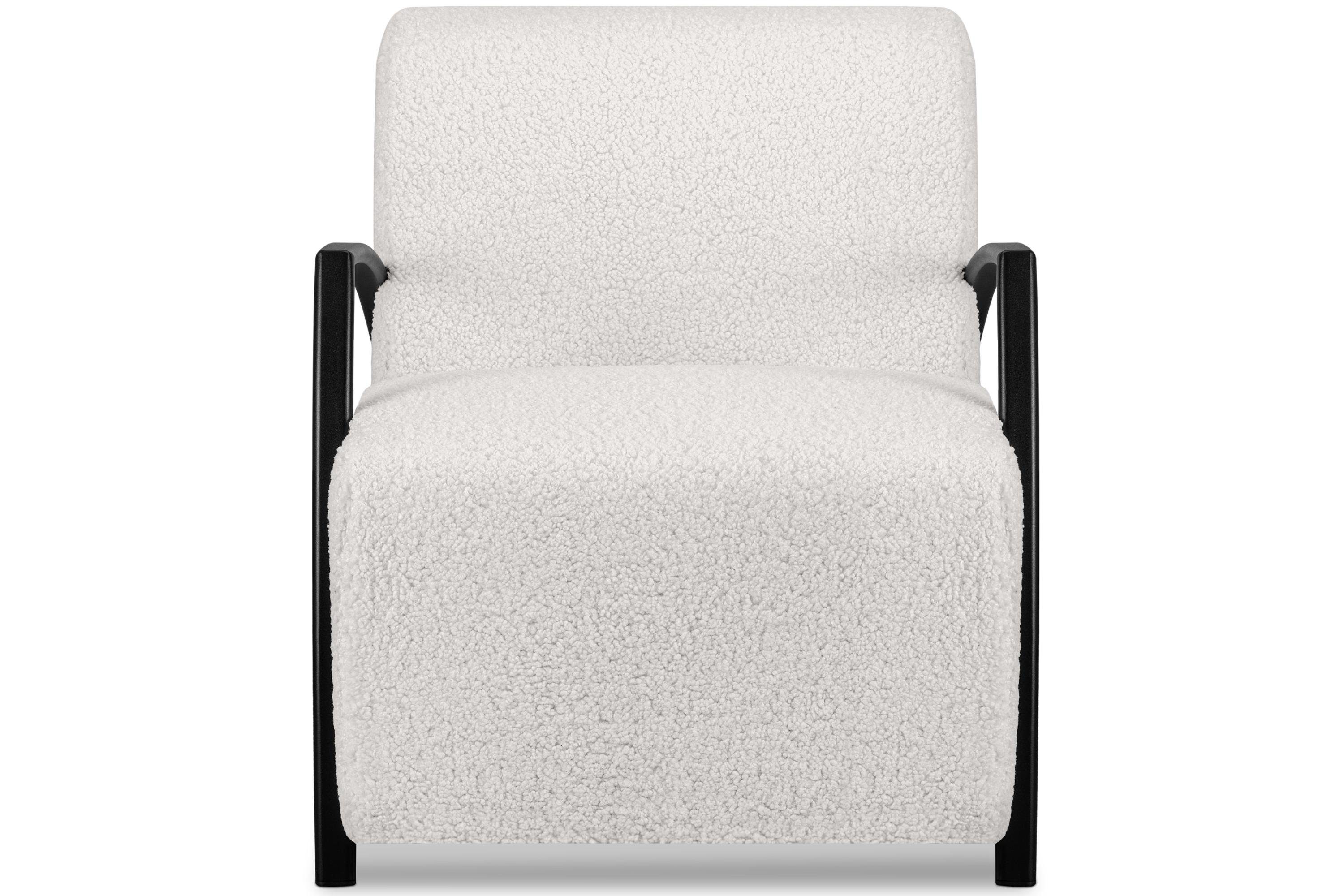 Konsimo | mit ergonomische gewellter Form im Feder Sitzen bequemes weiß CARO Sitz, weiß Sessel, für Cocktailsessel