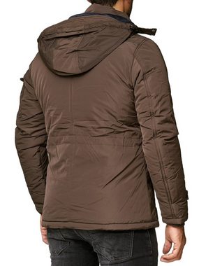 Reslad Winterjacke Herren-Jacke Anorak Männer-Jacke Parka Winterjacke mit abnehmbarer warme gesteppte Jacke mit Kapuze