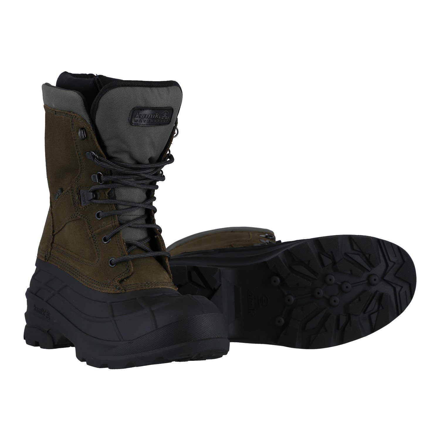 Kamik NationPlus (Wildleder, wasserdicht) olivegrün Herren Winterstiefel