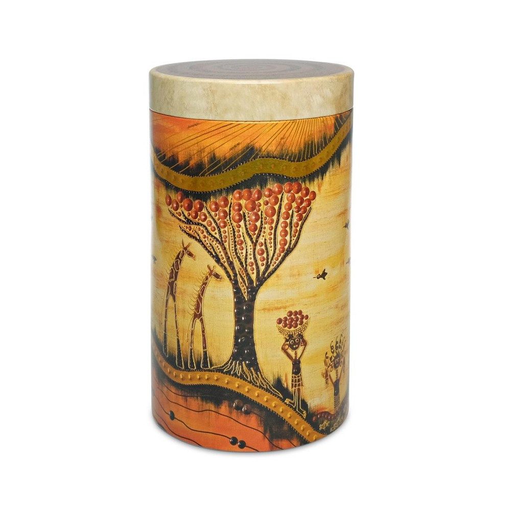 Eigenart Vorratsdose Orange, Durchmesser 10.9 cm, Metall, Farbe: Orange, Motiv: Savanne