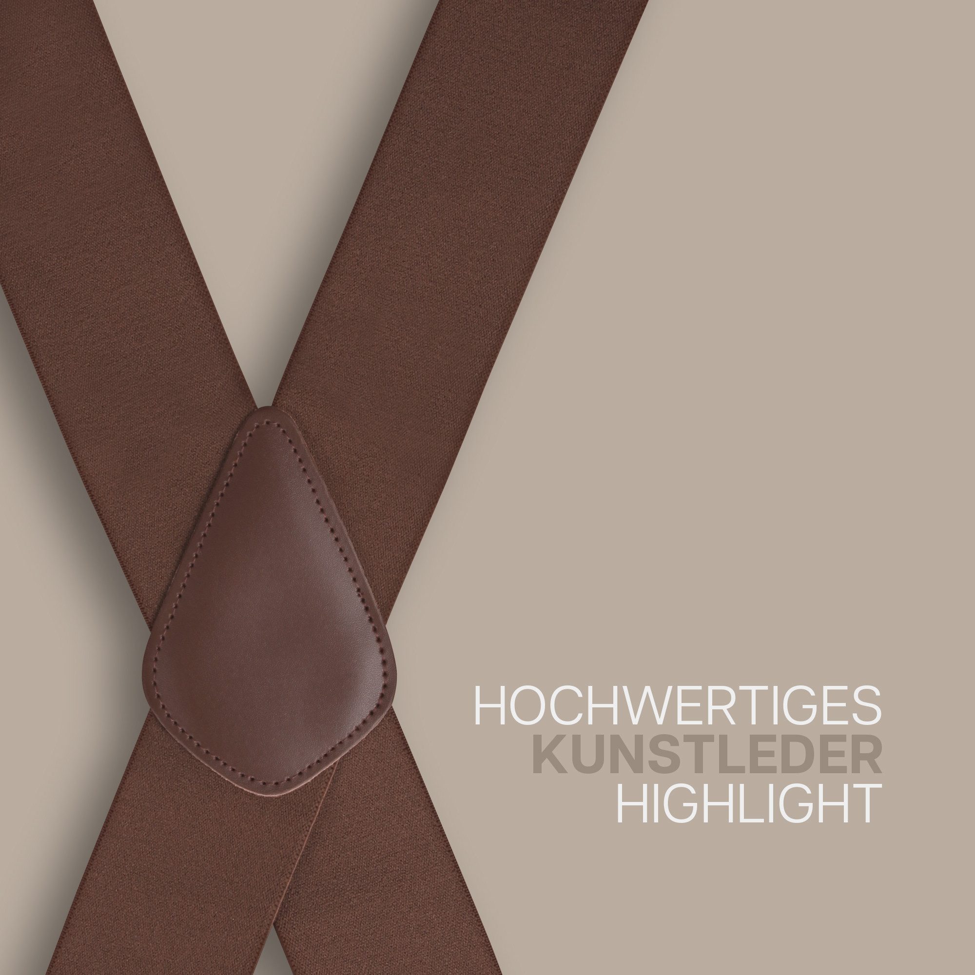 hemmy Fashion Hosenträger X-Design - Extra Breit 5cm Hosenträger im X-Design - Extra Breite 5cm - Vintage - Oldschool
