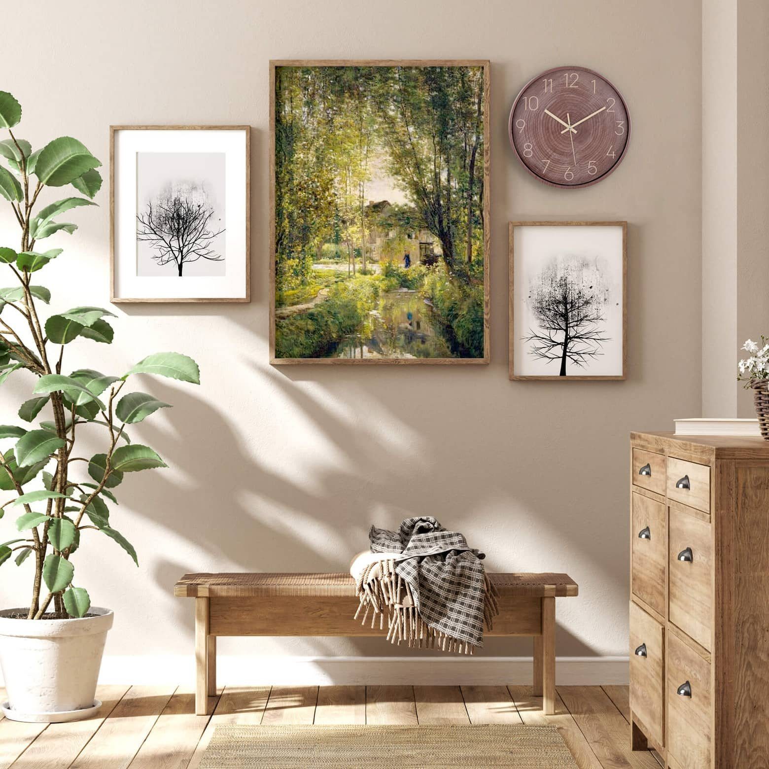 K&L Wall Art Wanduhr leise Landhaus günstig online kaufen