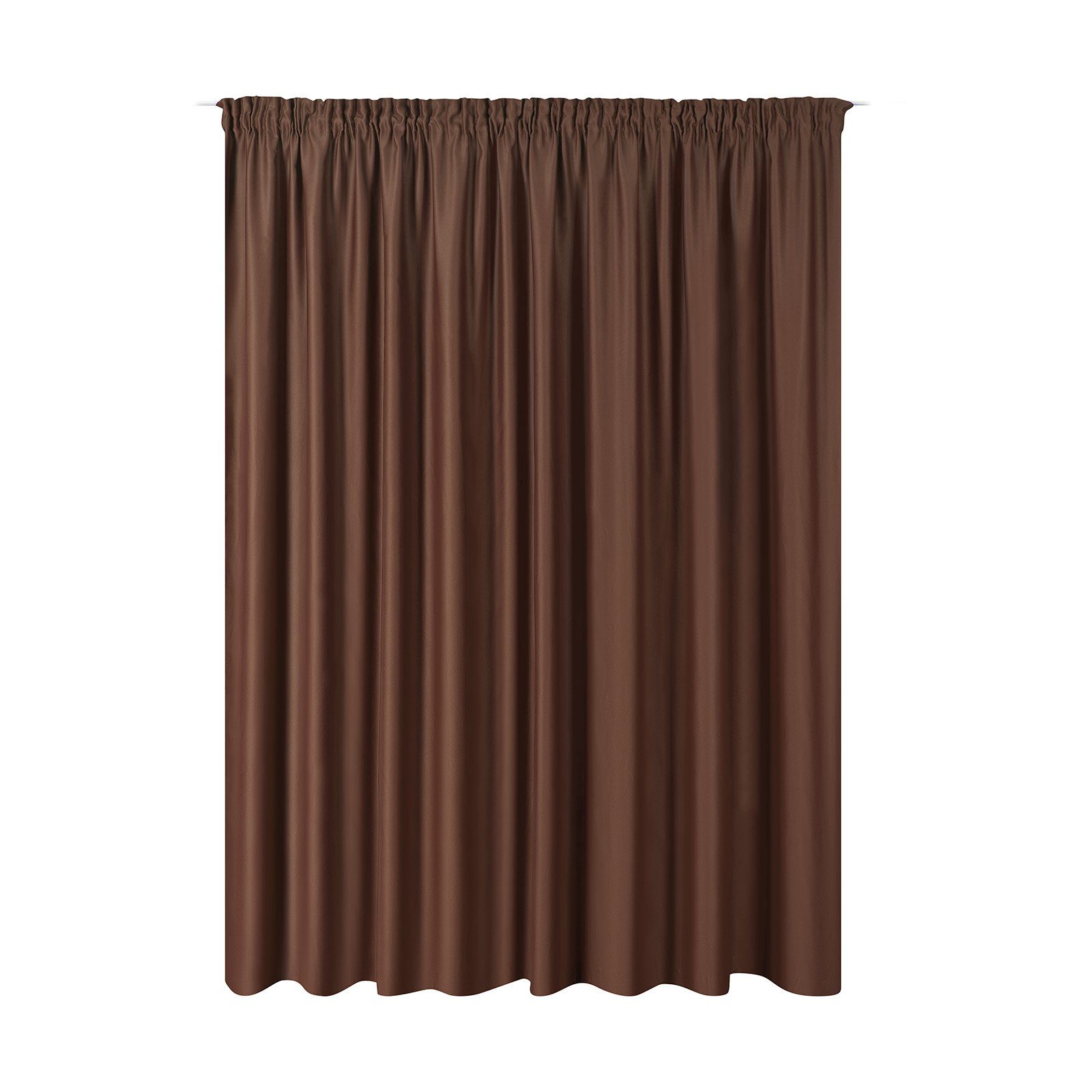 Vorhang Vorhang blickdicht, 300x245cm, Kräuselband, braun, JEMIDI Dunkelbraun | Fertiggardinen