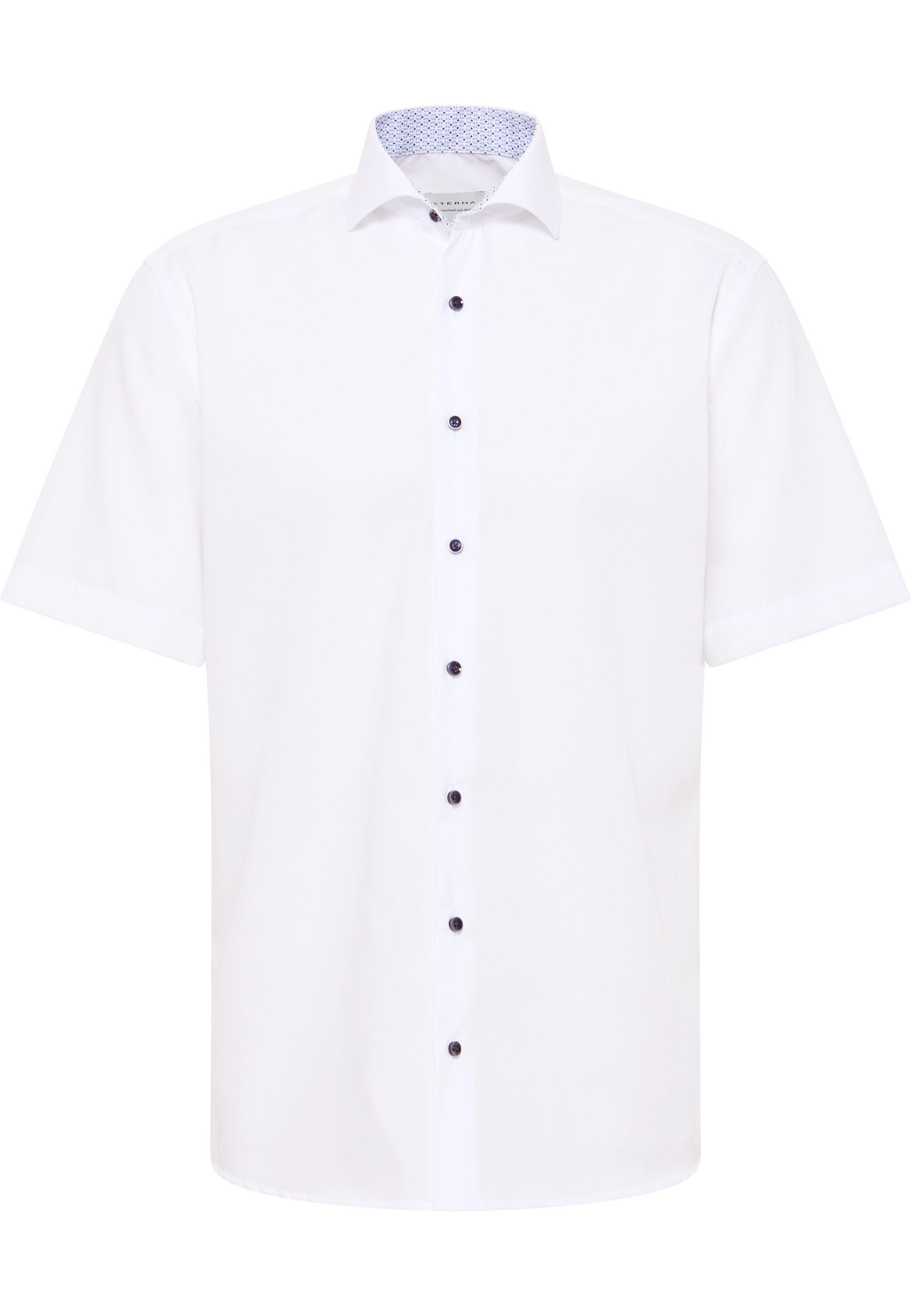 Klassische Bluse ETERNA MODERN FIT Kurzarm Hemd weiss popeline 1307-00-C15V - ORIGINAL