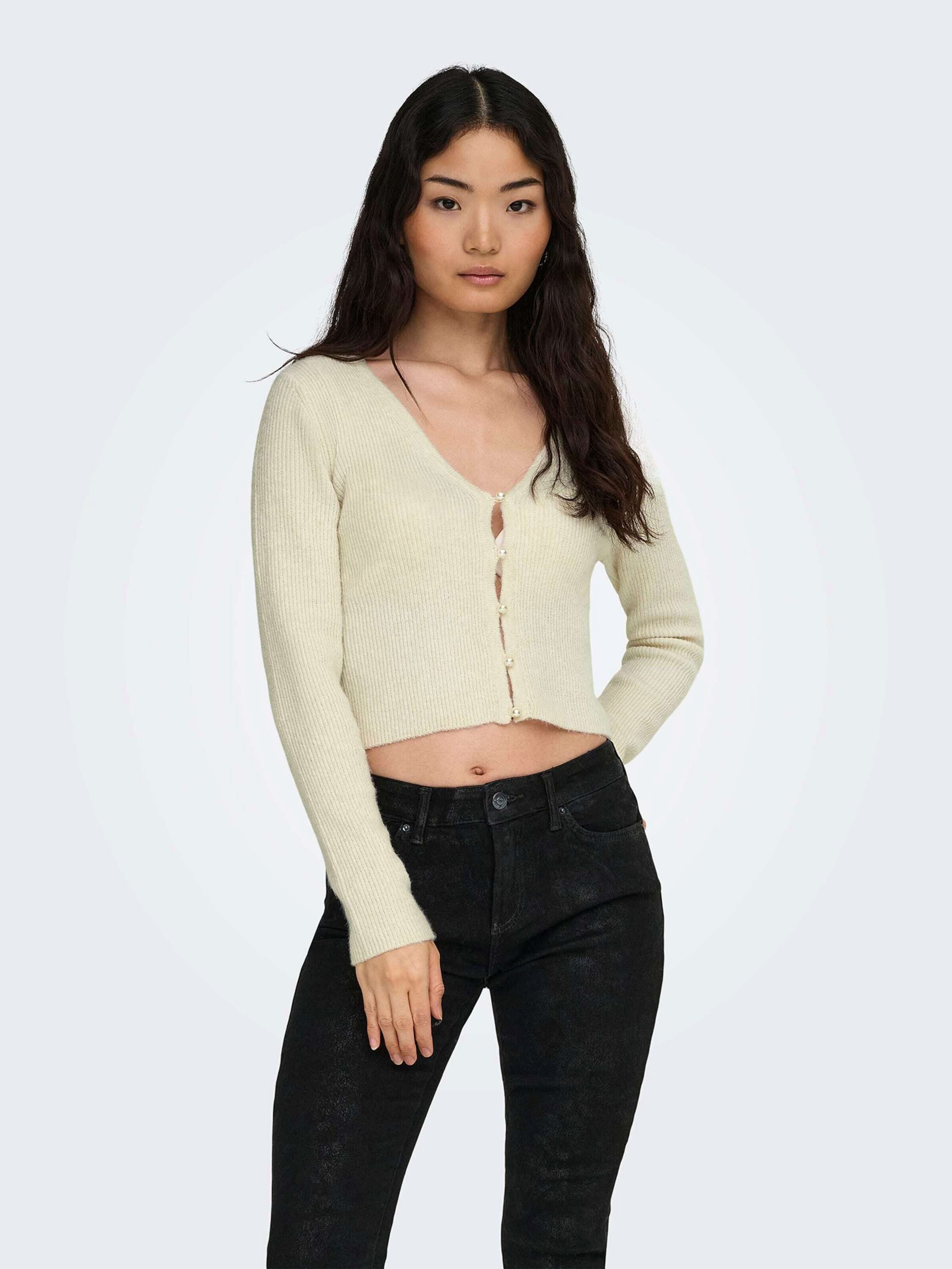 ONLY Strickjacke ONLRICA (1-tlg) Perlen