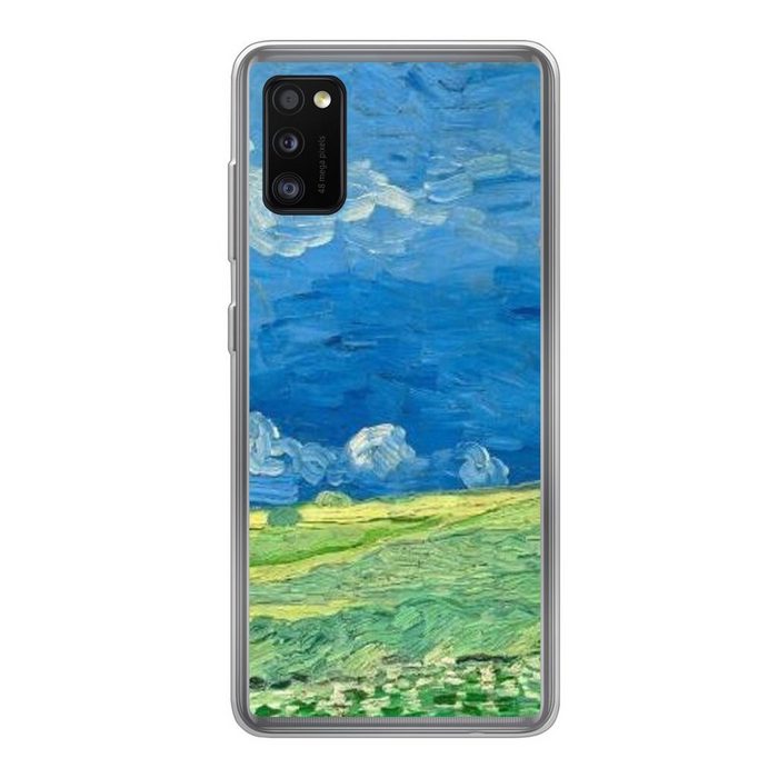 MuchoWow Handyhülle Weizenfeld unter Gewitterwolken - Vincent van Gogh Handyhülle Samsung Galaxy A41 Smartphone-Bumper Print Handy