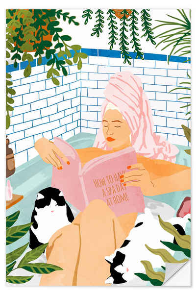 Posterlounge Wandfolie 83 Oranges, How to have a spa day at home, Badezimmer Illustration