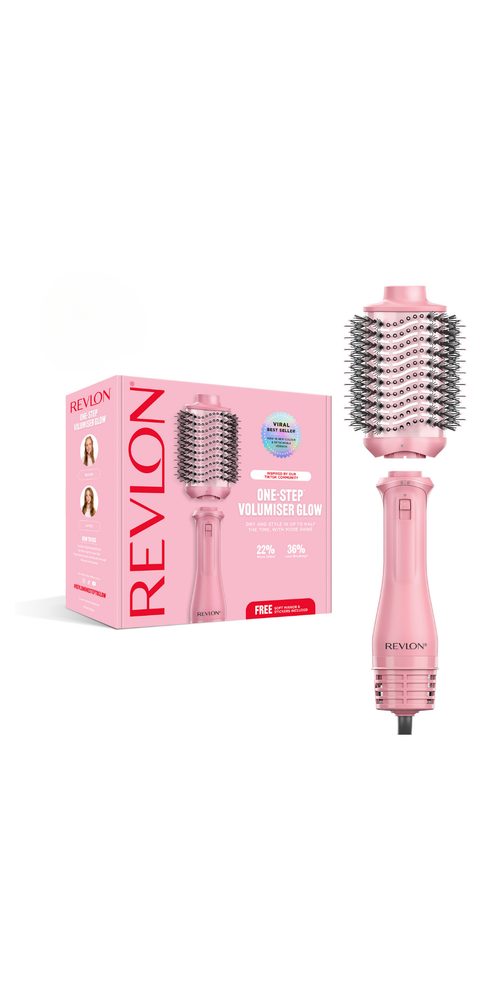 Revlon Haarbürste Revlon Tools One Step Volumiser Glow Pink