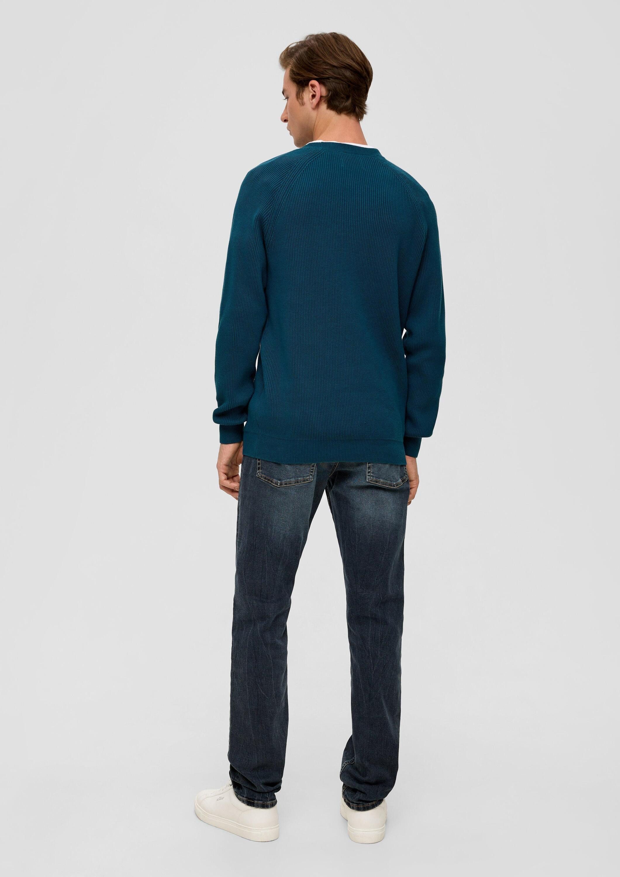 s.Oliver Longpullover Strickpullover Feinstrickpullover aus Baumwolle