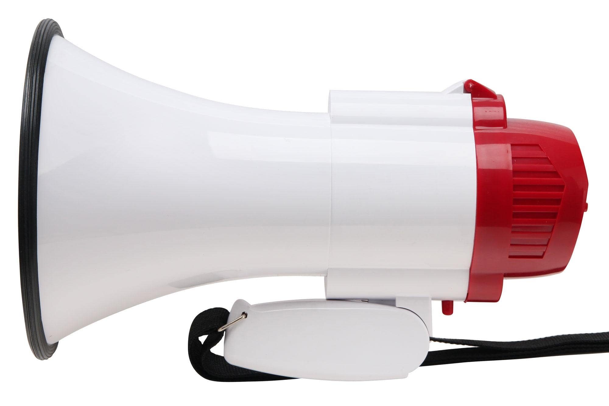 McGrey Megafon Megaphon - Lautsprecher Sprachrohr, 10 Watt RMS bis zu 500m Reichweite, robuste Bauweise, (MP-100RS, Inkl. Tragegurt), Aufnahme/Wiedergabe-Funkti – Bild 3 von 5