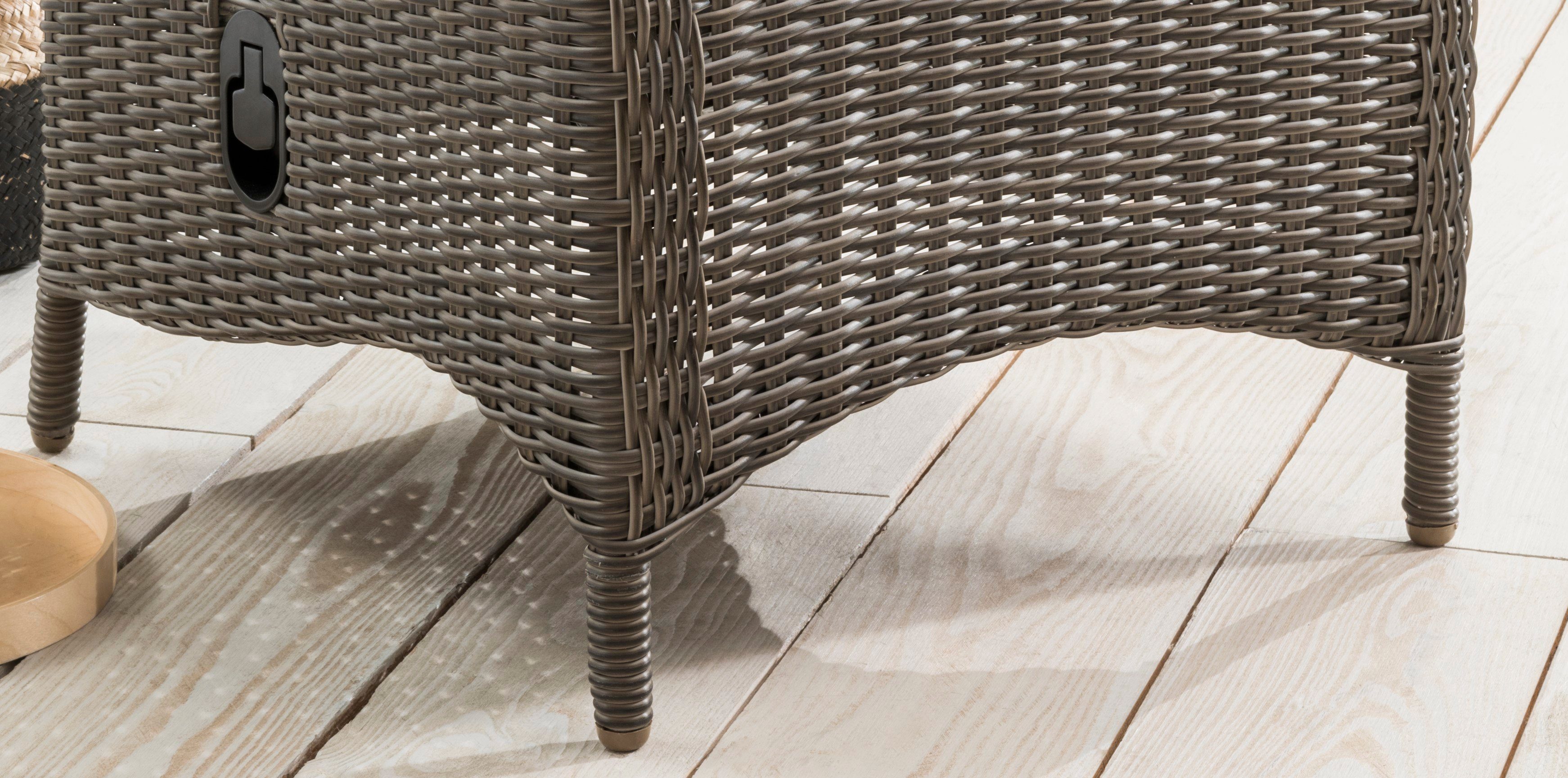 Destiny Gartensessel PALMA CASA (Set), Aluminium, Polyrattan, inkl. Fußhocker und Auflagen
