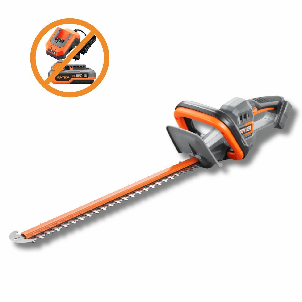 FUXTEC Akku-Heckenschere FX-E1HS20, 2Ah-Akku, 52cm Arbeitsbereich, 20V, bis zu 28mm Astdicke