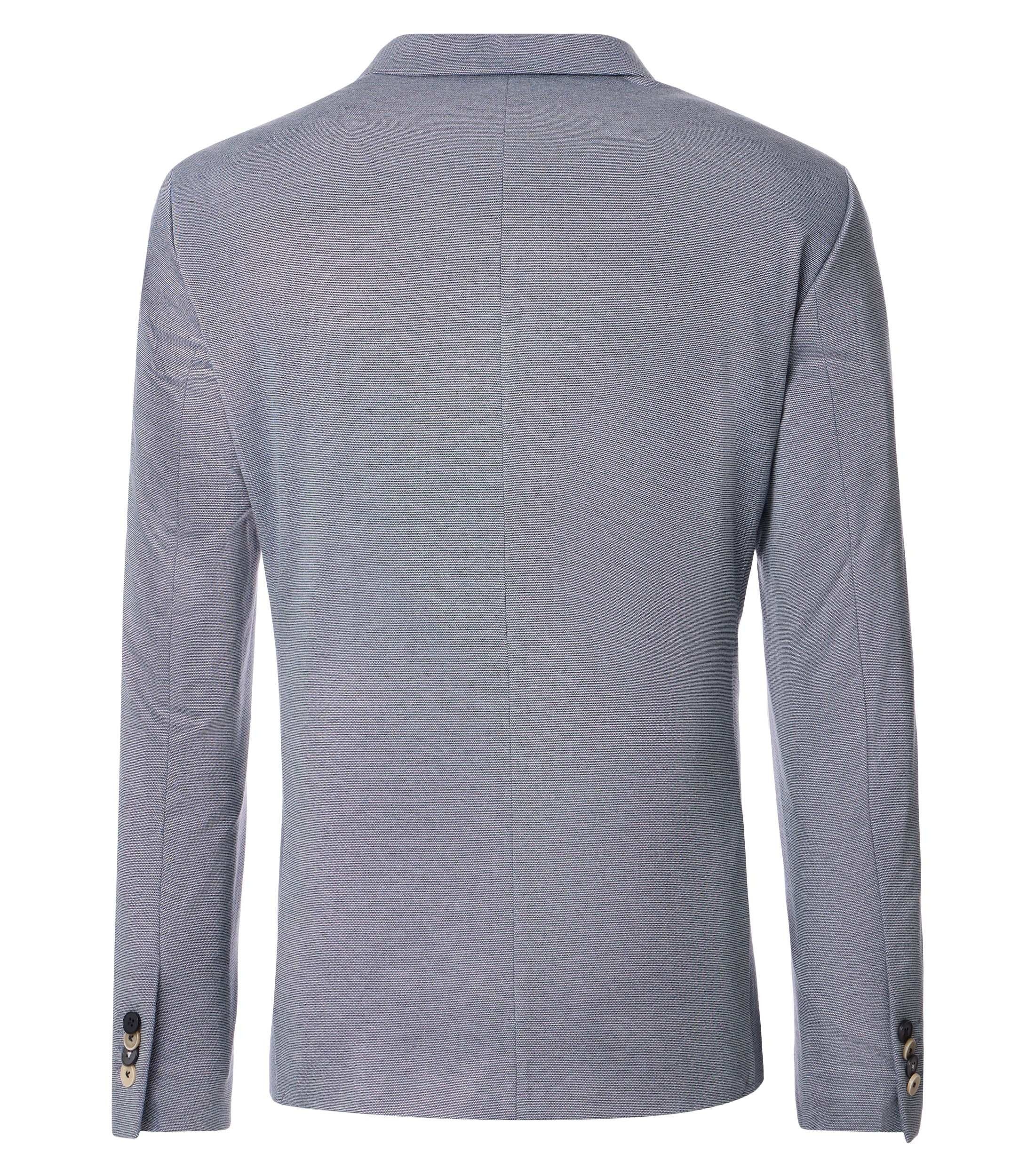 VENTI Sakko VENTI City Herren Sakko Revers Casual-Fit Stretch Bi-Color Blau