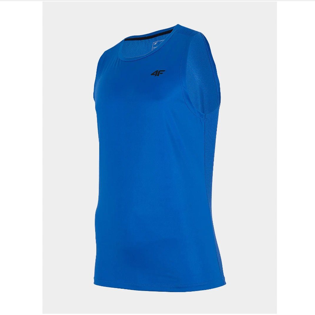 - T-Shirt Herren 4F Sportshirt blau T-Shirt ärmelloses Muskelshirt, 4F