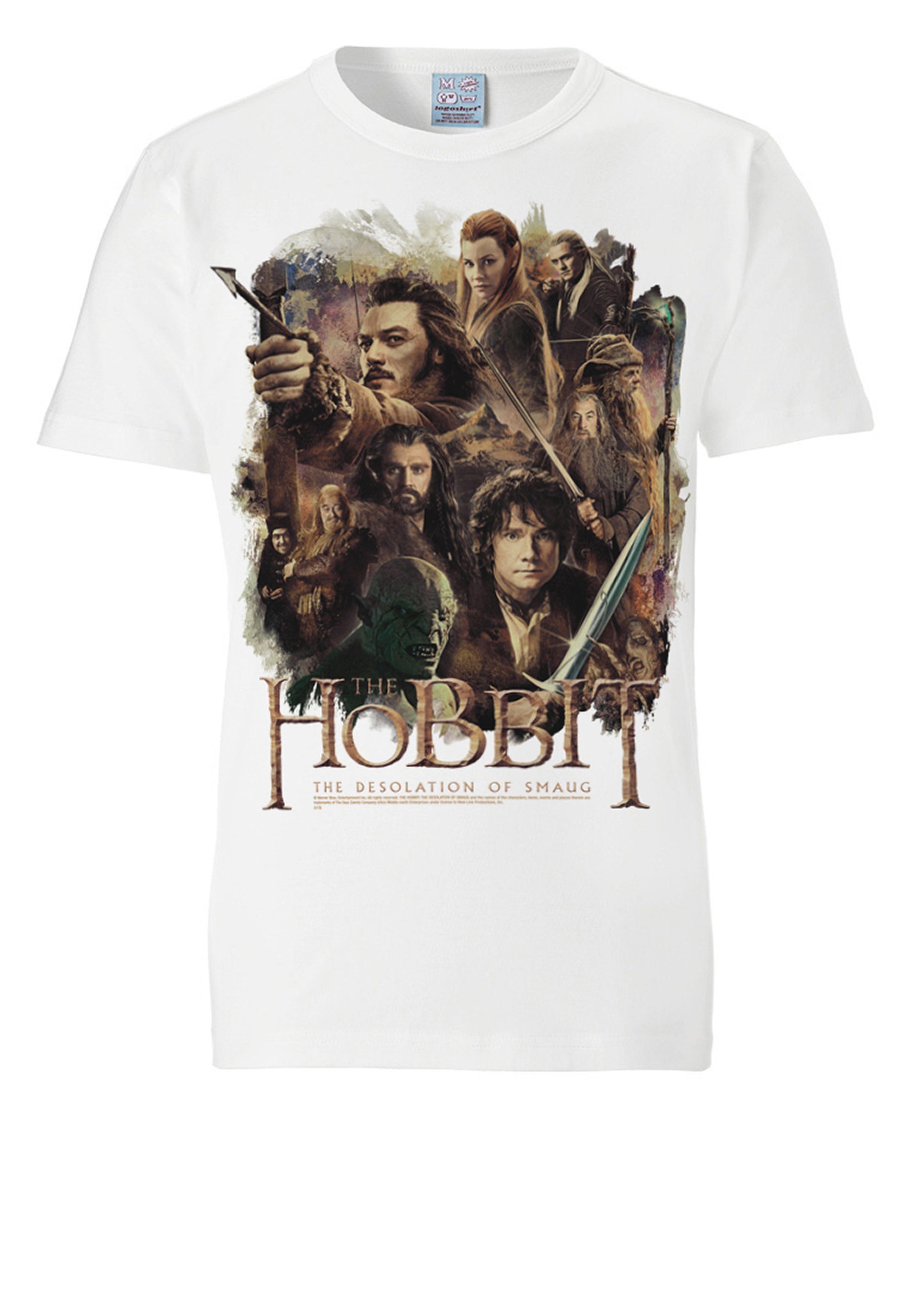 LOGOSHIRT T-Shirt Hobbit lizenziertem mit Print Poster 