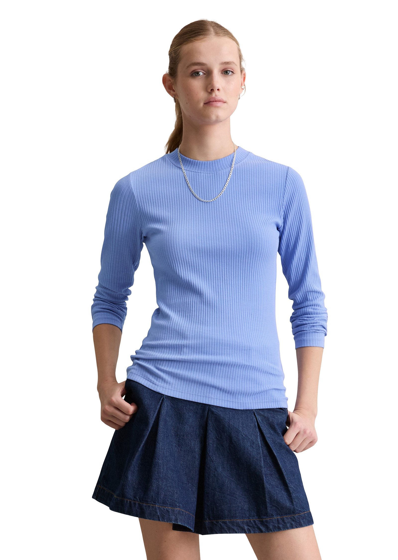 Marc O'Polo DENIM Langarmshirt aus Rippjersey