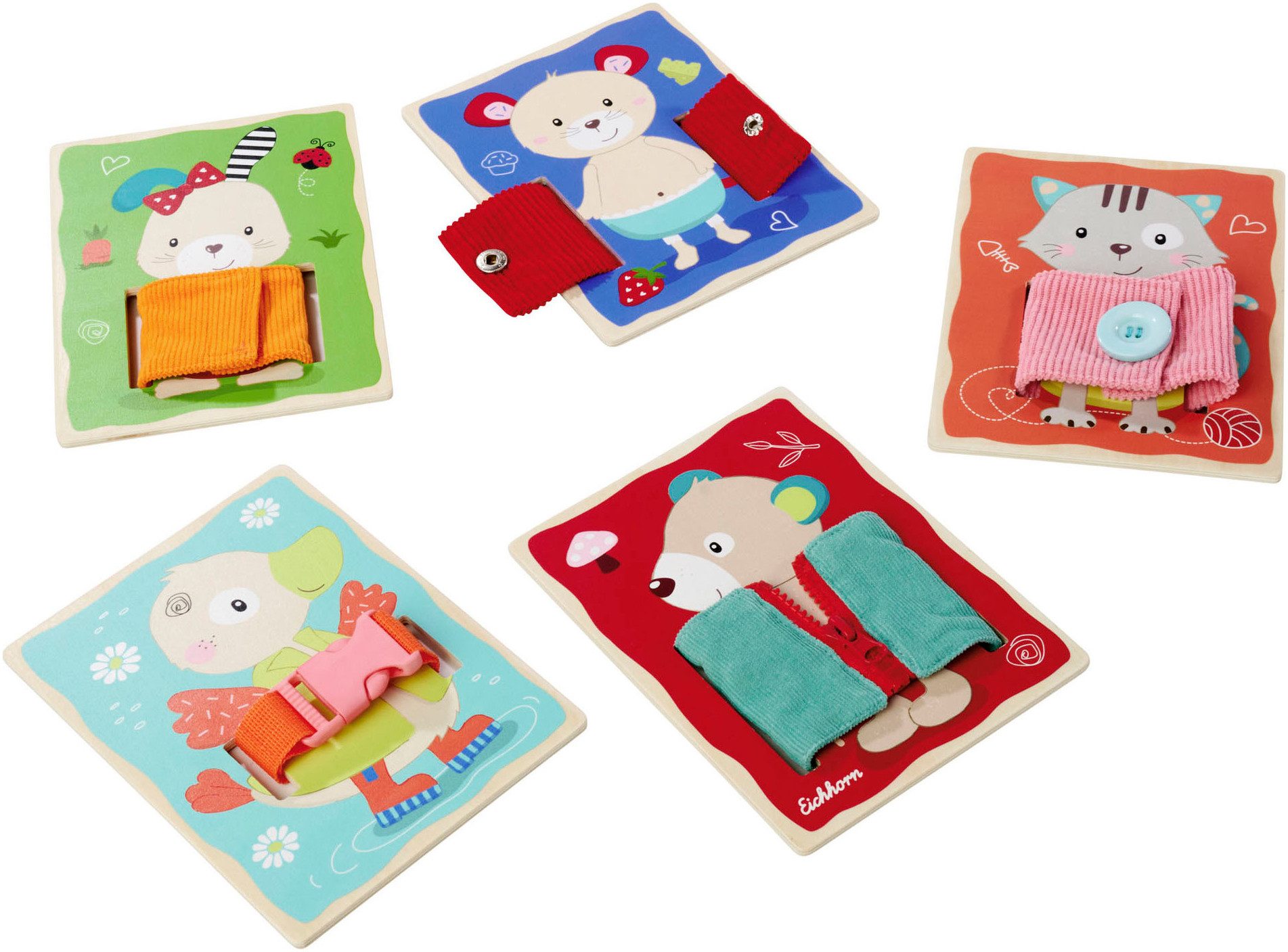 Eichhorn Lernspielzeug Lernbretter Textil (Set, 4-St)