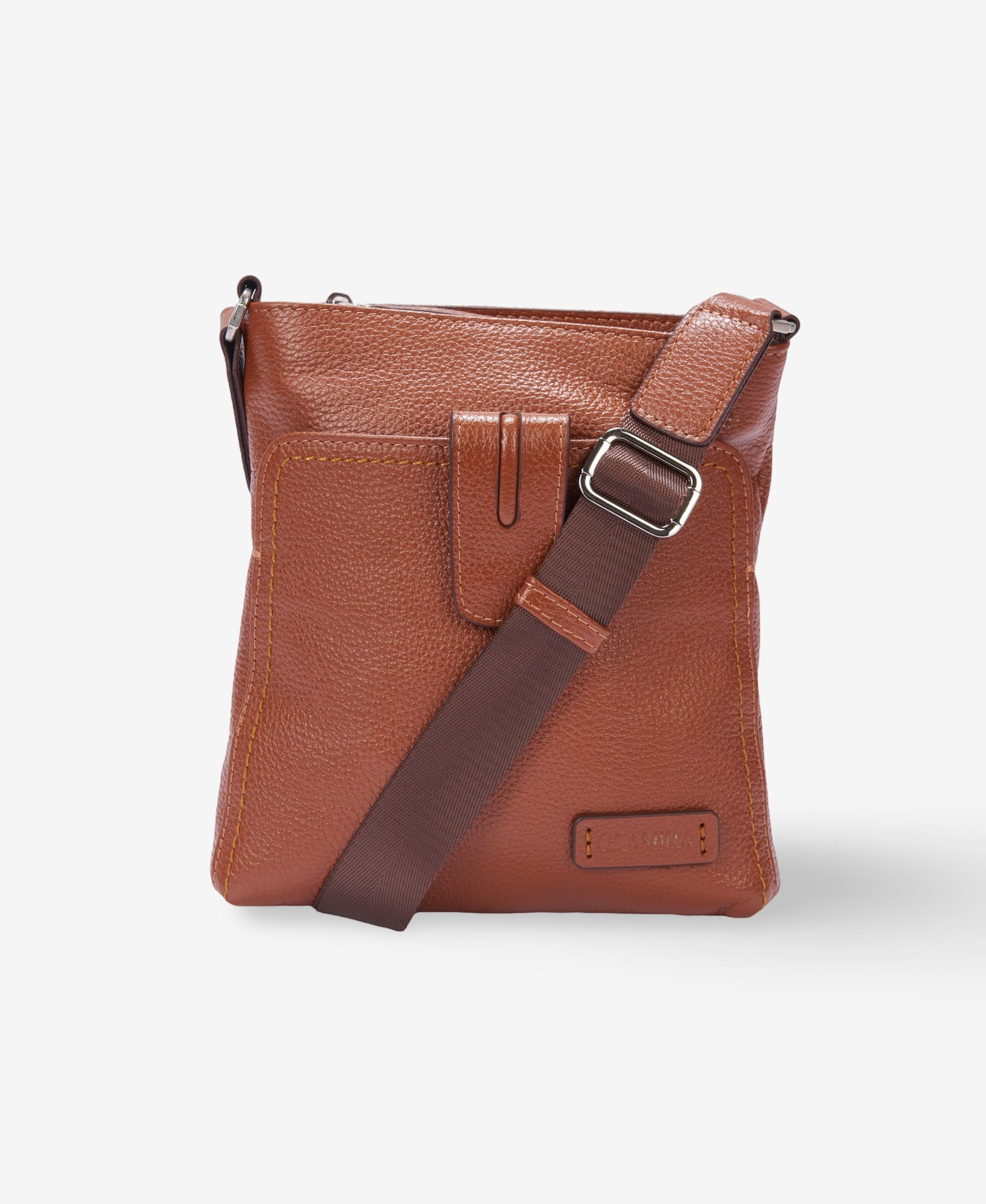 GLAMIRA Handtasche Urban Professional Tan Umhängetasche für Herren (1-tlg), echt Leder