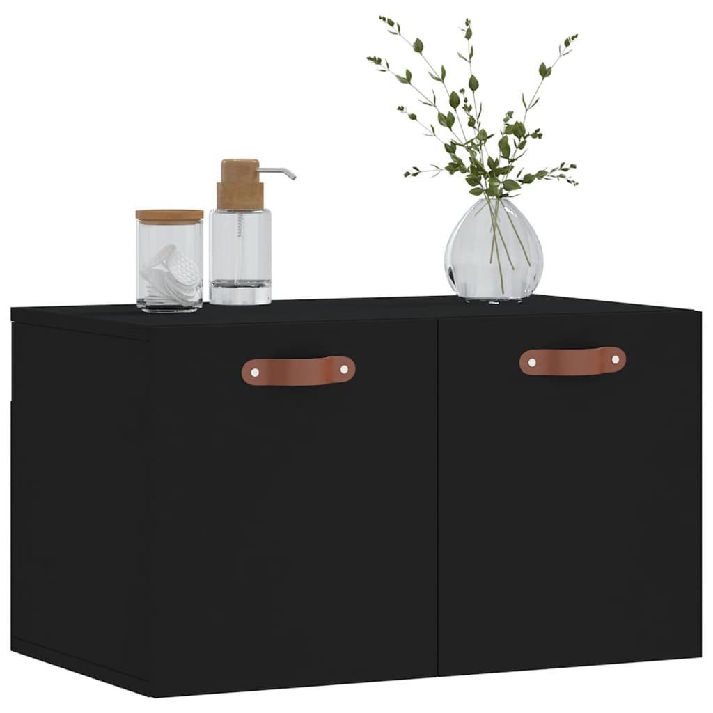 Fächerschrank vidaXL (1-St) 60x36,5x35 cm Schwarz Holzwerkstoff Wandschrank