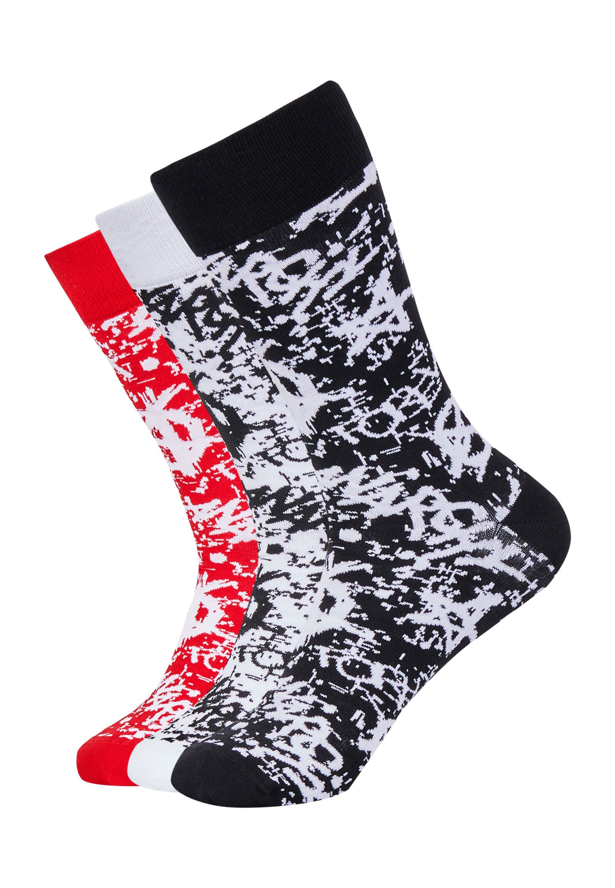 Mxthersocker Socken »UNHINGED - ANARCHY« (3-Paar) mit trendigen  Anarchy-Print