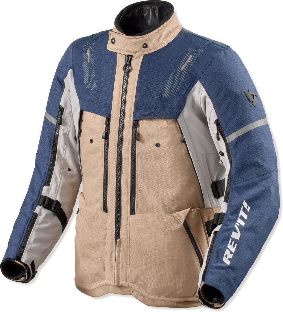Revit Motorradjacke Sand 5 H2O wasserdichte Motorrad Textiljacke 3-Lagen-Laminat,herausnehmbares Innenfutter,herausnehmbare Membra