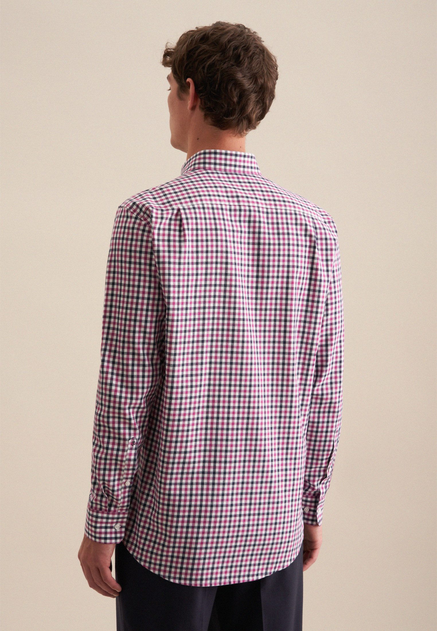 seidensticker Flanellhemd Regular Regular Langarm Button-Down-Kragen günstig online kaufen