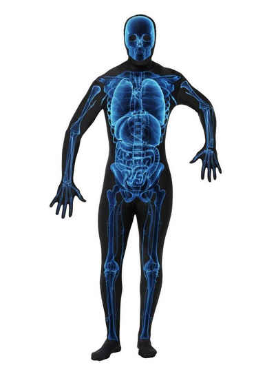 Smiffys Kostüm Zentai Röntgen Skelett Ganzkörperkostüm