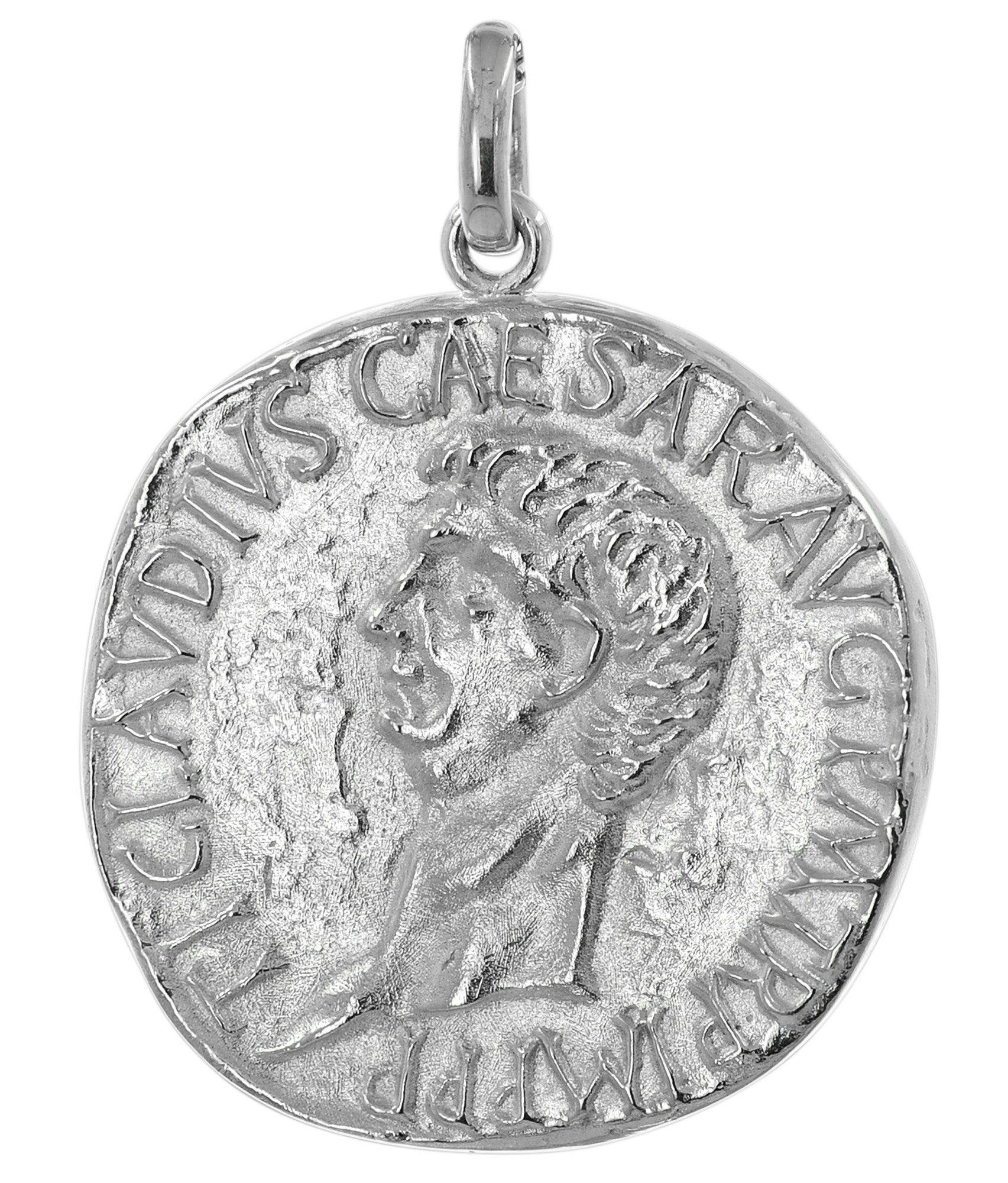 trendor Runder Anhänger Claudius/Spes 925 Silber Replikat Römische Münze